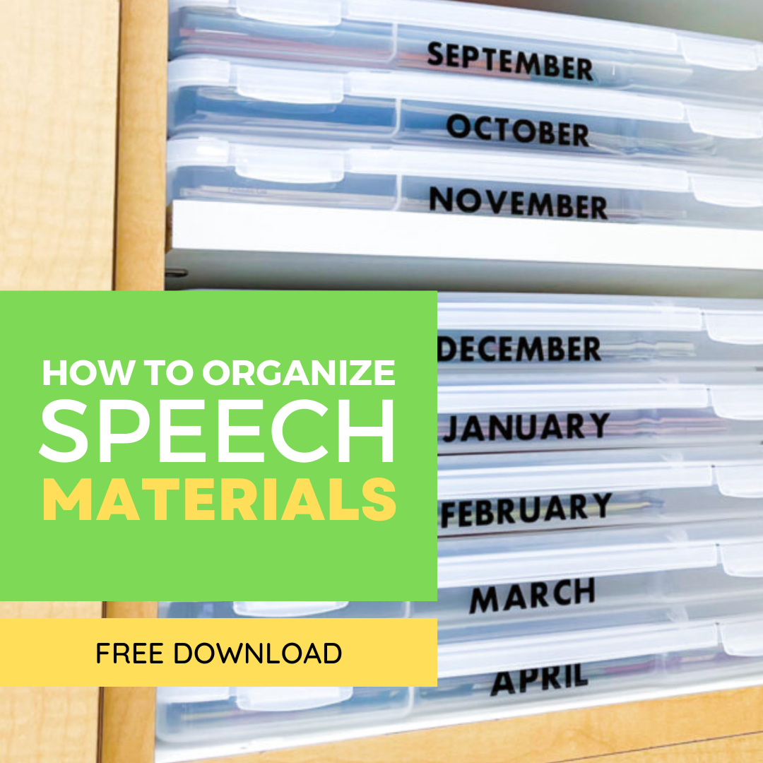 How to Organize Speech Therapy Materials